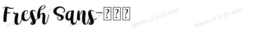 Fresh Sans字体转换
